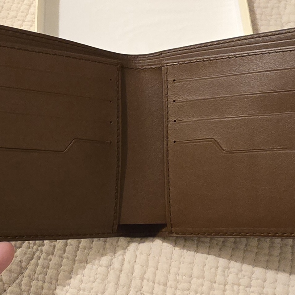 Rolex Brown Leather Wallet Authentic